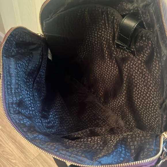 Kate Spade Wilson Road Daveney Plum Double handle Crossbody Nylon Laptop Bag - Picture 4 of 9